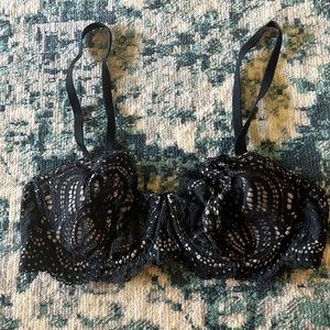 Black lace bra